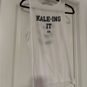 White Sleeveless K Top